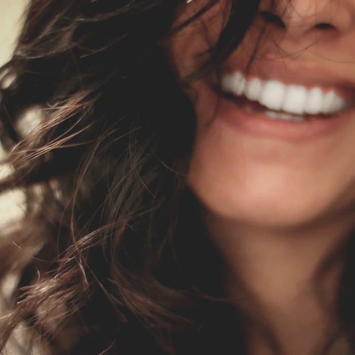 Bright, healthy smile close-up